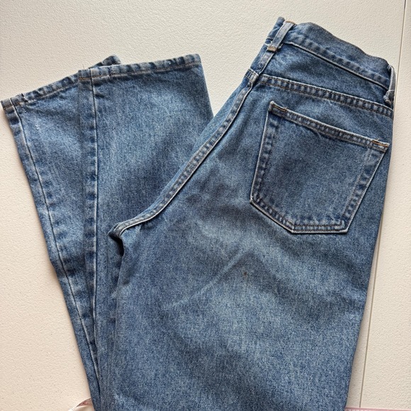 Vintage Gap Jeans Womens 10 Long Blue Medium Wash High Rise Tapered USA 90s - Picture 7 of 8